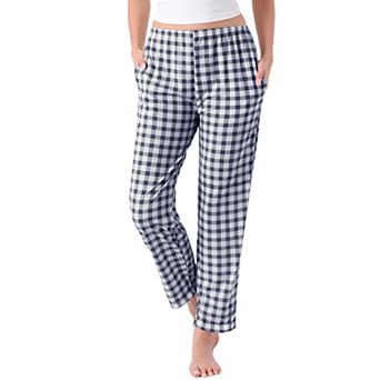 Women's Plaid Pajama Bottoms Elastic Waist with Pockets Long Sleepwear Lounge Pants