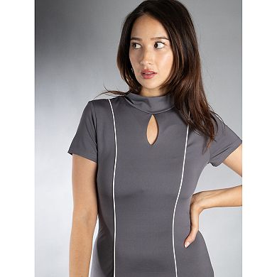 Jess by Meiko Women's Sculpting Keyhole Bodycon Maxi Dress