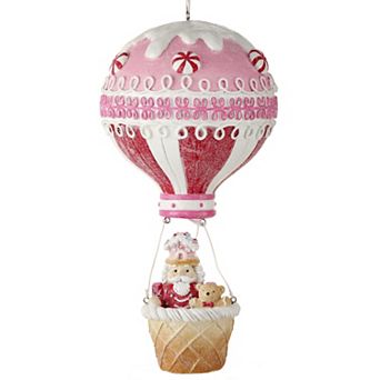 13.5" Santa in Hot Air Balloon Whimsical Christmas Decoration