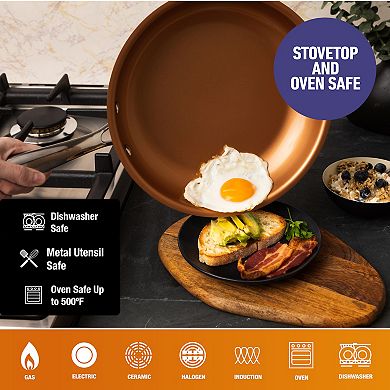 Gotham Steel 3-pc. Hard-Anodized Aluminum Nonstick Frying Pan Set