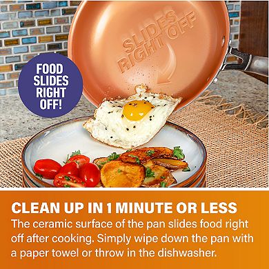 Gotham Steel 3-pc. Hard-Anodized Aluminum Nonstick Frying Pan Set