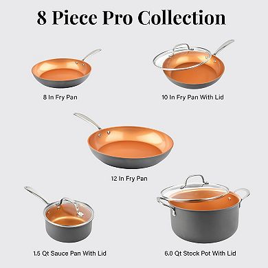 Gotham Steel 8-pc. Hard-Anodized Aluminum Nonstick Cookware Set