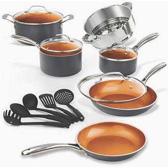 Gotham Steel 15 pc Nonstick Cookware Set with Utensils
