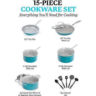 Gotham Steel 15-pc. Ceramic Nonstick Cookware Set