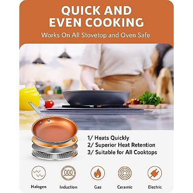 Gotham Steel Professional 2-pc. Hard-Anodized Aluminum Nonstick Frying Pan Set