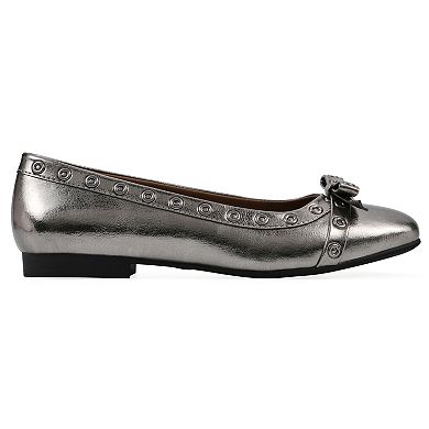 White Mountain Bodhi Women's Ballet Flats Slip-On Round Toe Flats