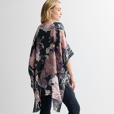 Women's Nine West Floral Super Soft Ruana