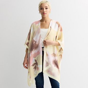 Women's Nine West Super Soft Floral Ruana
