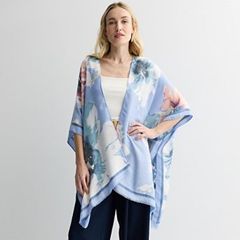 Women's Nine West Super Soft Floral Ruana