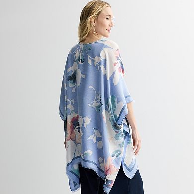 Women's Nine West Super Soft Floral Ruana
