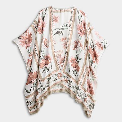 Women's Nine West Trailing Floral Printed Soft Ruana
