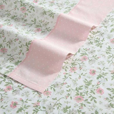 Laura Ashley Floral Ribbon Sheet Set