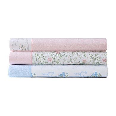Laura Ashley Floral Ribbon Sheet Set