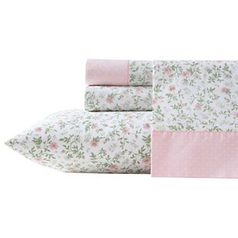 Laura Ashley Floral Ribbon Sheet Set