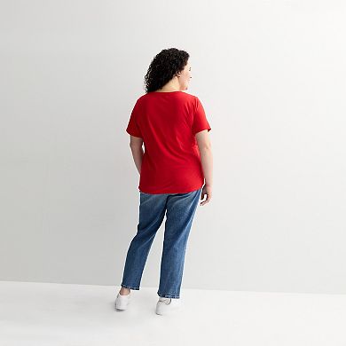 Plus Size Peanuts Snoopy, Charlie Brown, & Friends Valentine's Graphic Tee