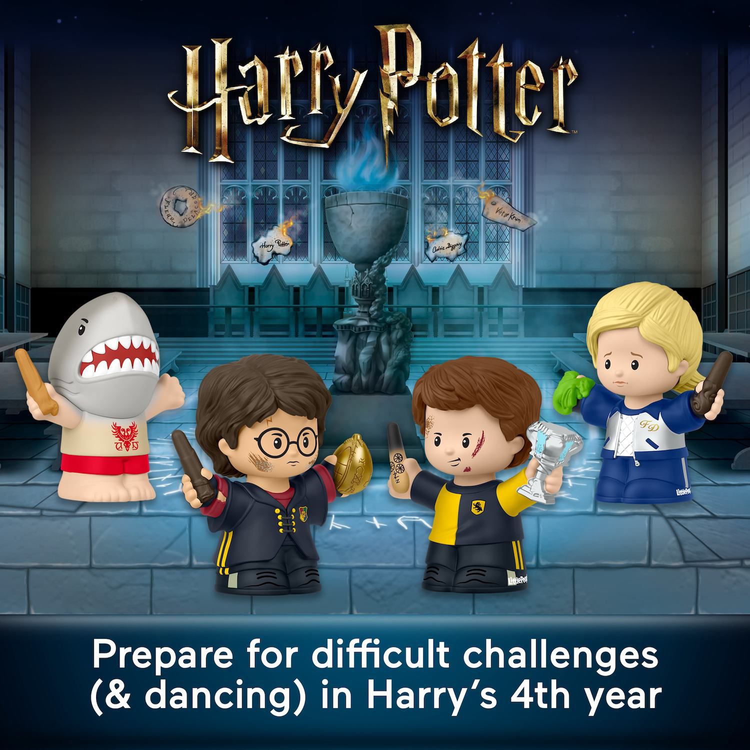 Детские фигурки Little People Collector Harry Potter 4 pc Goblet of Fire Action Figure Set — фото 2