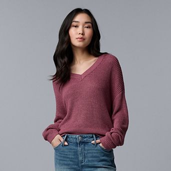Women's Simply Vera Vera Wang V-Neck Sweater