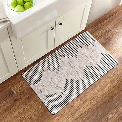 World Rug Gallery Bohemian Stripe Cushioned Anti-Fatigue Mat