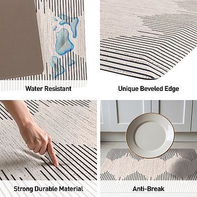 World Rug Gallery Bohemian Stripe Cushioned Anti-Fatigue Mat