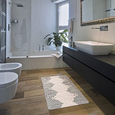 World Rug Gallery Bohemian Stripe Cushioned Anti-Fatigue Mat