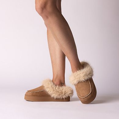 Journee Taran Women's Sherpa Round Toe Warm Comfort Mule Slippers