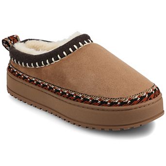 Journee Tarika Women's Sherpa Round Toe Warm Comfort Mule Slipper