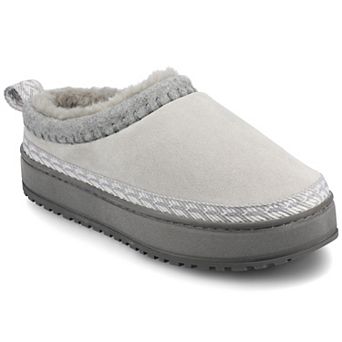 Journee Tarika Women's Sherpa Round Toe Warm Comfort Mule Slipper