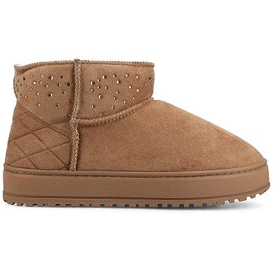 Journee Tarla Women's Sherpa-Lined Comfort Slipper Booties