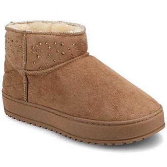 Journee Tarla Women's Sherpa-Lined Comfort Slipper Booties