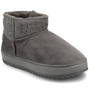 Journee Tarla Women's Sherpa-Lined Comfort Slipper Booties