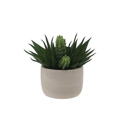 Everyday Decor Artificial Mixed Succulent in Ceramic Pot Table Decor