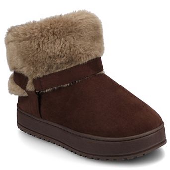 Journee Thada Women's Faux Fur Slipper Boots