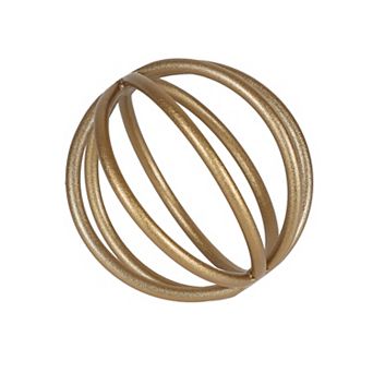 Everyday Decor Brass Contour Metal Orb Table Decor