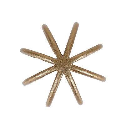 Everyday Decor Brass Contour Metal Orb Table Decor