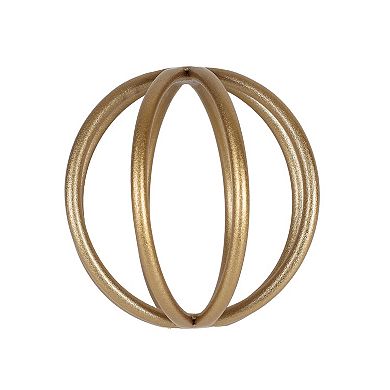 Everyday Decor Brass Contour Metal Orb Table Decor