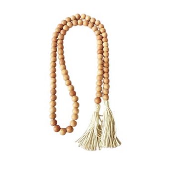 Everyday Decor Wooden Beaded Garland Table Decor