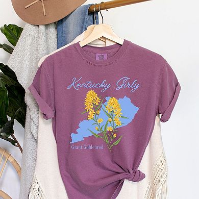 Simply Sage Market Kentucky Girly Flower Garment Dyed Tee