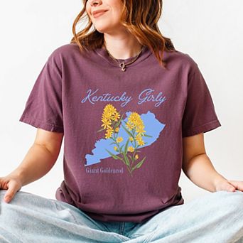 Simply Sage Market Kentucky Girly Flower Garment Dyed Tee