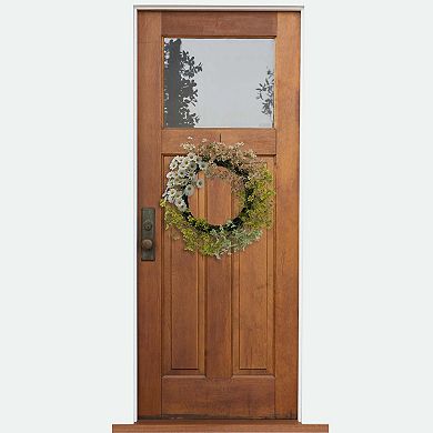 Everyday Decor Multi Blooming Daphne Artificial Wreath