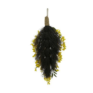 Everyday Decor Artificial Forsythia & Daisy Teardrop Arrangement