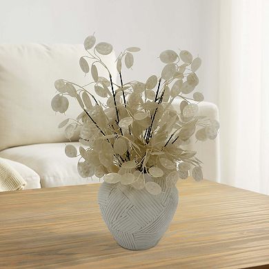 Everyday Decor Artificial Lunaria Textured Vase