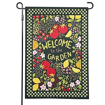 Sonoma Goods For Life® "Welcome to the Garden" Checkered Border Garden Flag