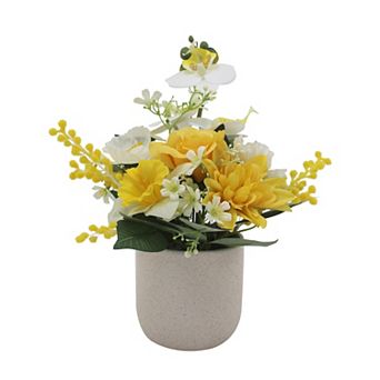 Everyday Decor Artificial Daffodil & Poppy Botanicals Table Decor