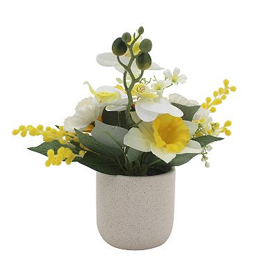 Everyday Decor Artificial Daffodil & Poppy Botanicals Table Decor