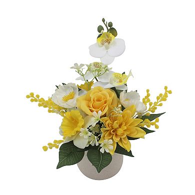 Everyday Decor Artificial Daffodil & Poppy Botanicals Table Decor