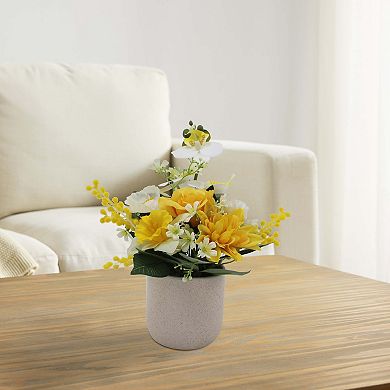 Everyday Decor Artificial Daffodil & Poppy Botanicals Table Decor