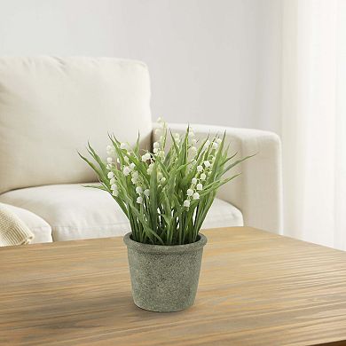 Everyday Decor Artificial Potted Lily of the Valley