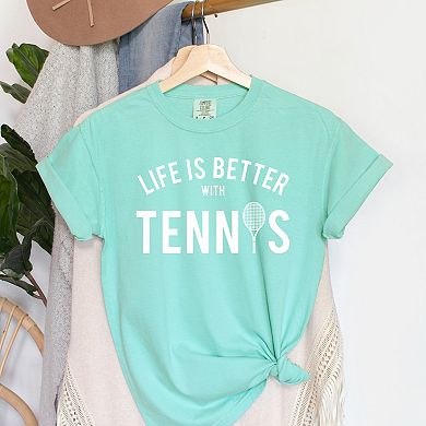 Simply Sage Market Life Is Better With Tennis Garment Dyed Tee