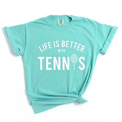 Simply Sage Market Life Is Better With Tennis Garment Dyed Tee