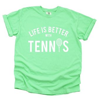 Simply Sage Market Life Is Better With Tennis Garment Dyed Tee